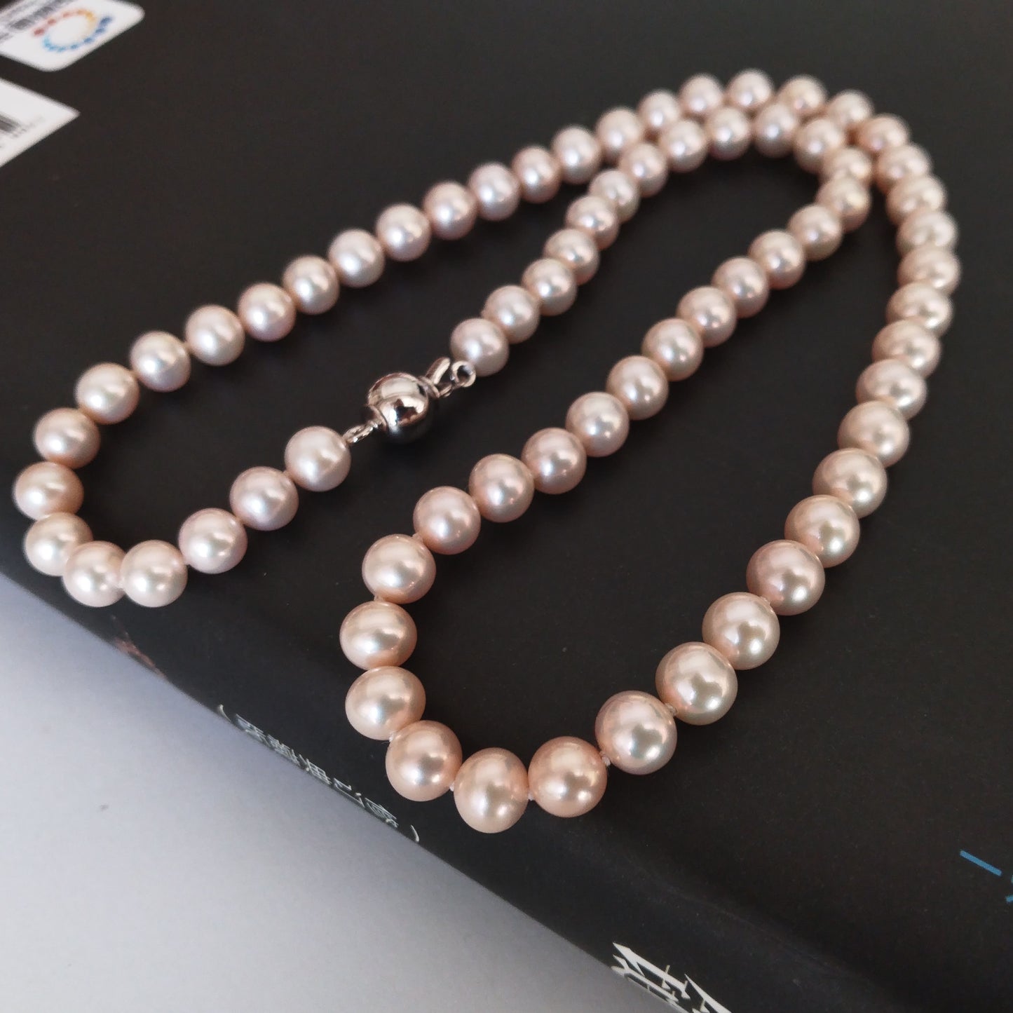 Fine 6mm small freshwater pearl necklace light pink and light purple special color option
