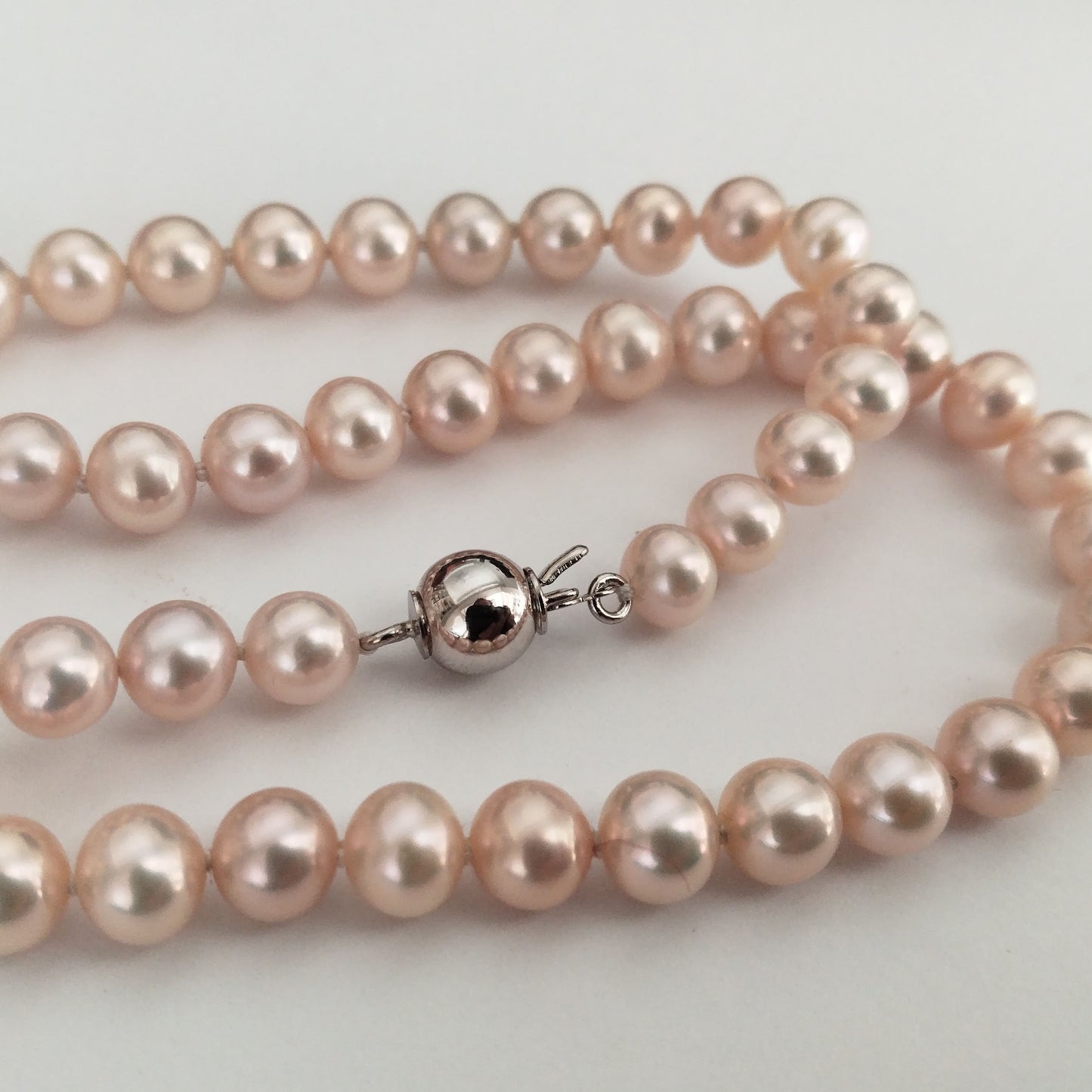 Fine 6mm small freshwater pearl necklace light pink and light purple special color option