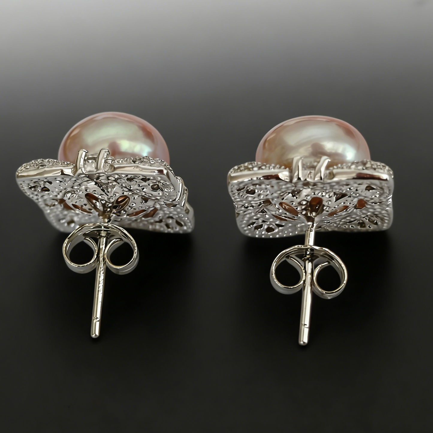 Fashion style 9-11mm purple freshwater pearl set pendant earring and ring zircon :J63312