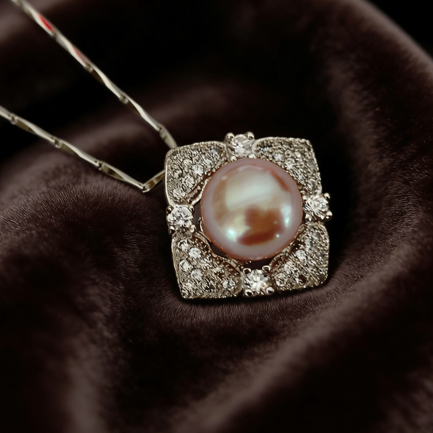 Fashion style 9-11mm purple freshwater pearl set pendant earring and ring zircon :J63312