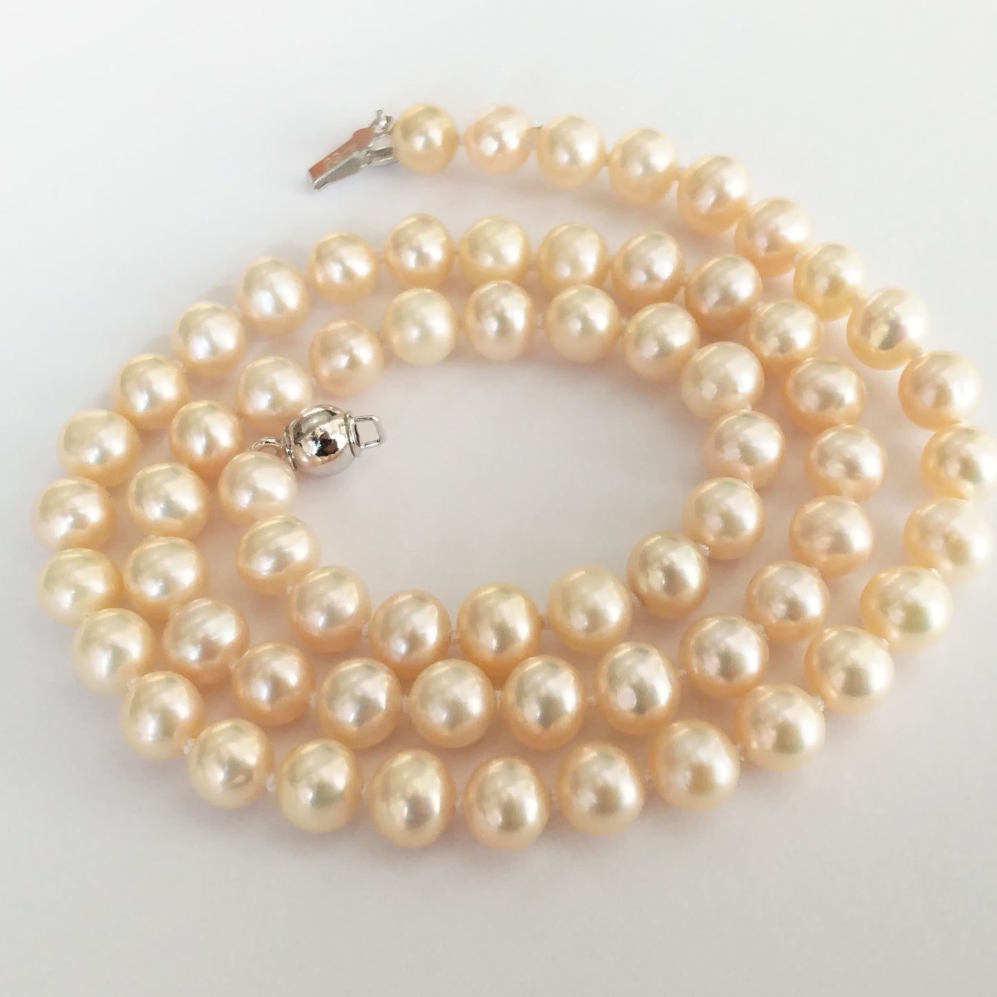 Fine 6mm small freshwater pearl necklace light pink and light purple special color option