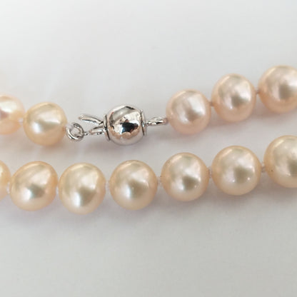 Fine 6mm small freshwater pearl necklace light pink and light purple special color option
